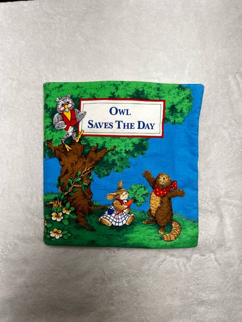 Vintage Ecology For Children Owl Saves The Day Fabric Book